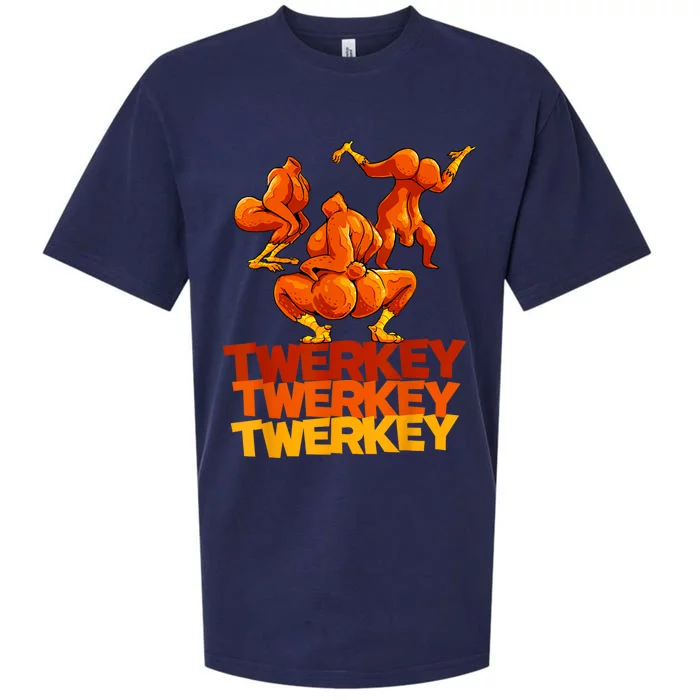 Twerkey Twerking Turkey Funny Thanksgiving Twerk Turkey Sueded Cloud Jersey T-Shirt