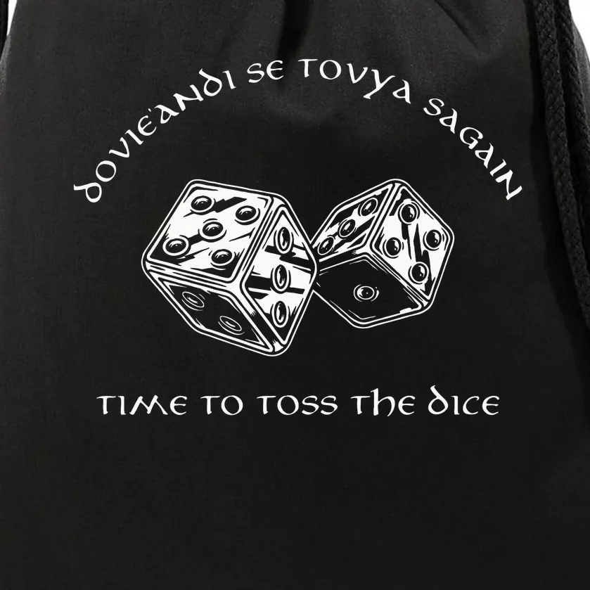 Time To Toss Dice Drawstring Bag