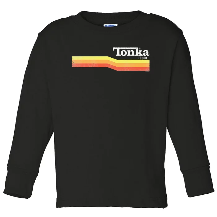 Tonka Tonka Tough Stripe Logo Toddler Long Sleeve Shirt