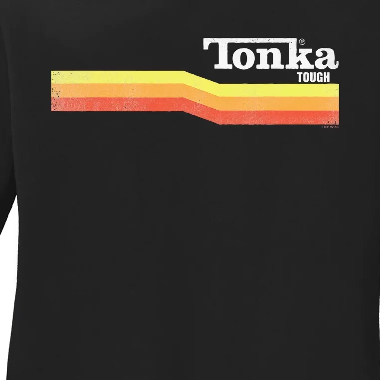 Tonka Tonka Tough Stripe Logo Ladies Long Sleeve Shirt