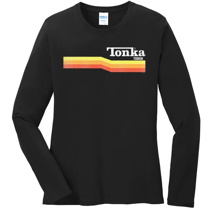 Tonka Tonka Tough Stripe Logo Ladies Long Sleeve Shirt