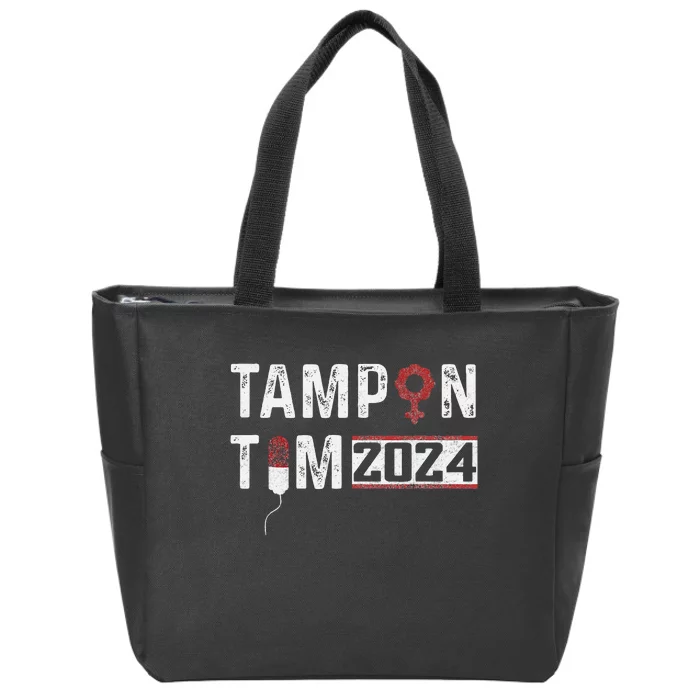 Tampon Tim Tim Walz Will Stop The Red Wave 2024 Zip Tote Bag