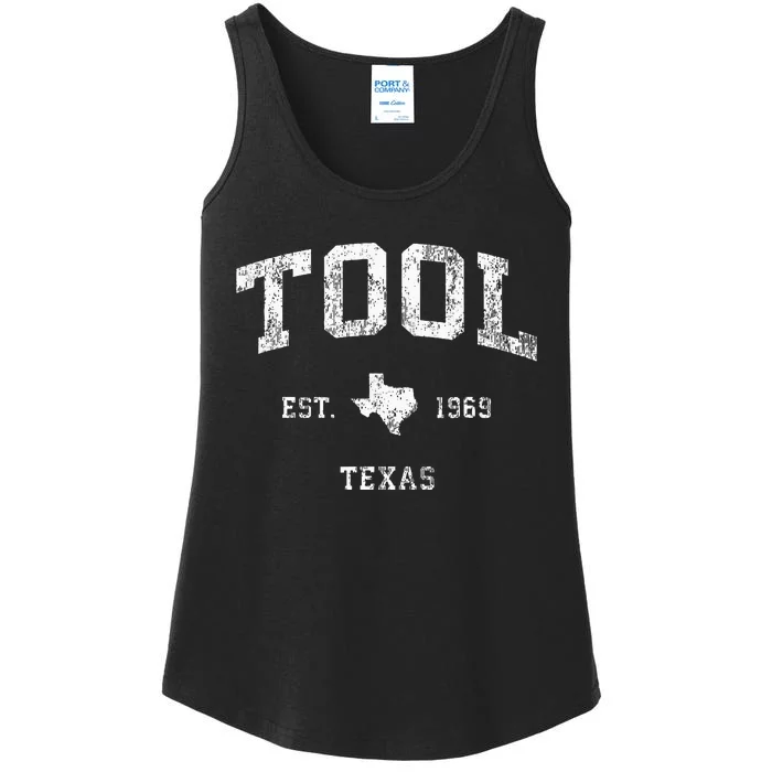 Tool Texas Tx Vintage Athletic Sports Design Ladies Essential Tank