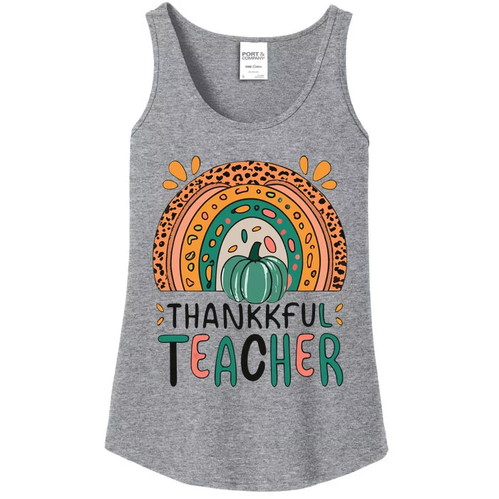 Thankful Teacher Ladies Essential Tank