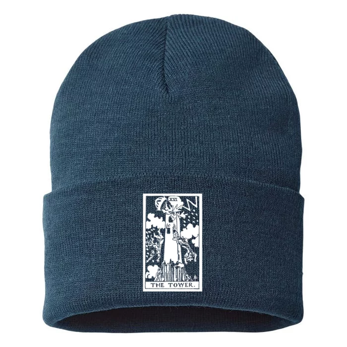 The T0wer Tarot Card Xvi Sustainable Knit Beanie