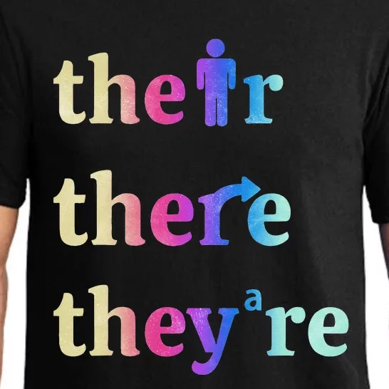 There Their They're English Grammar Funny Teacher Pajama Set