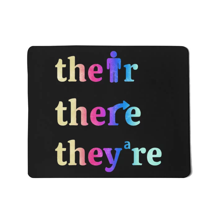 There Their They're English Grammar Funny Teacher Mousepad