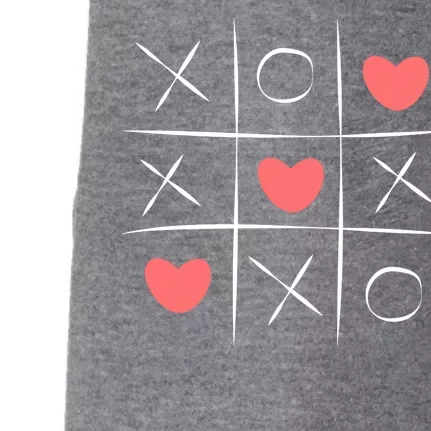 Tic Tac Toe Xoxo Valentines Day Cute Doggie 3-End Fleece Hoodie