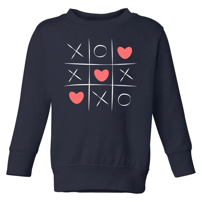 Tic Tac Toe Xoxo Valentines Day Cute Toddler Sweatshirt