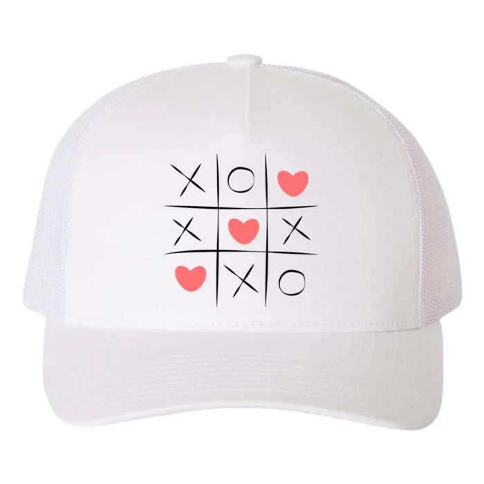 Tic Tac Toe Xoxo Valentines Day Cute Yupoong Adult 5-Panel Trucker Hat