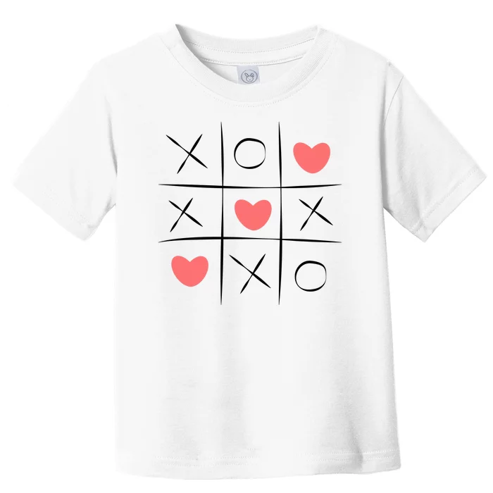 Tic Tac Toe Xoxo Valentines Day Cute Toddler T-Shirt