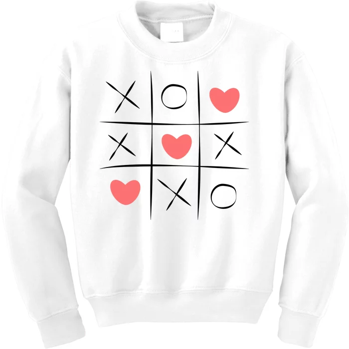 Tic Tac Toe Xoxo Valentines Day Cute Kids Sweatshirt