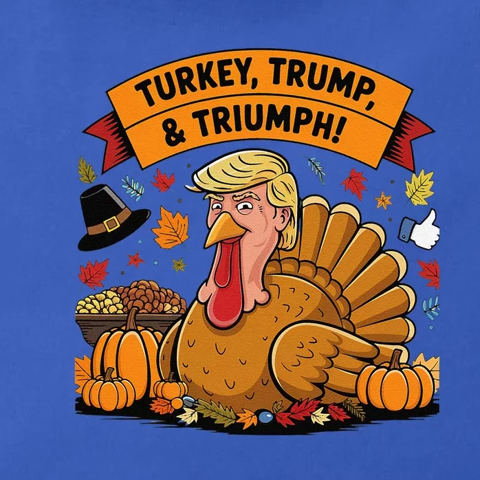 Turkey Trump & Triumph Thanksgiving 2024 Election Zip Tote Bag