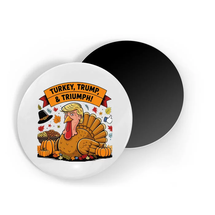 Turkey Trump & Triumph Thanksgiving 2024 Election Magnet