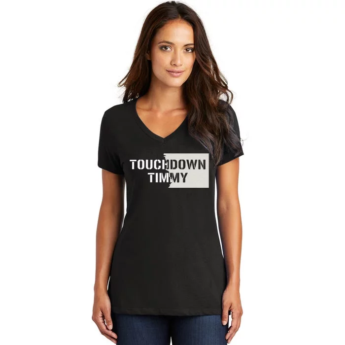 Touchdown Timmy Tim Walz Women's V-Neck T-Shirt