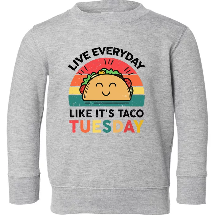 Taco Taco Tuesday Mexican Fiesta Women Boy Funny Toddler Sweatshirt