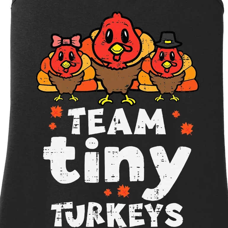 Team Tiny Turkeys Cute Thanksgiving Day Nicu Nurse Teacher Ladies Essential Tank