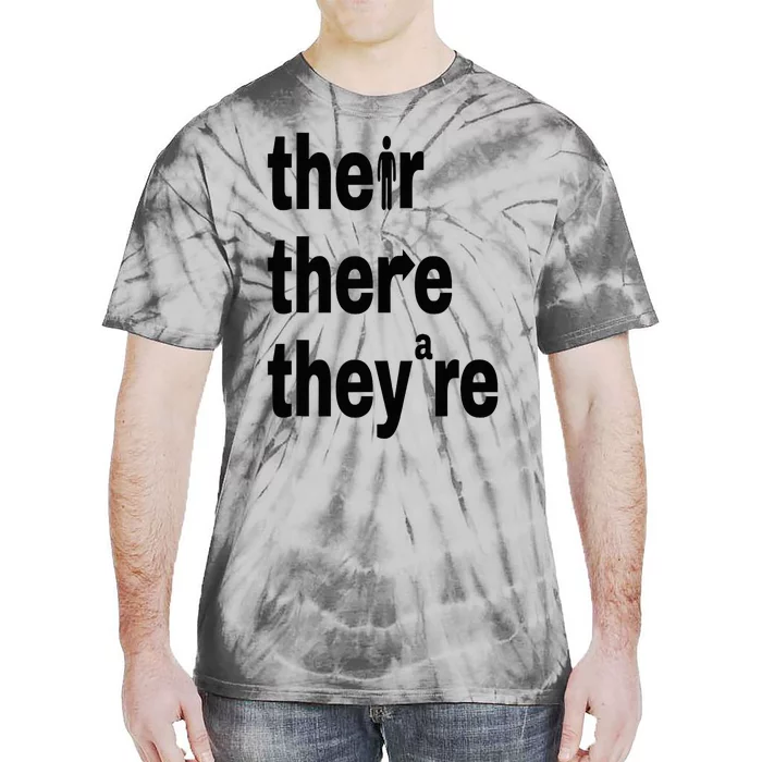 Their There They're Grammar Nerd Funny English Classroom Tie-Dye T-Shirt