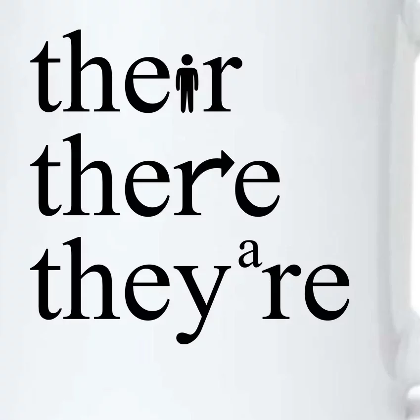 There Their They're Funny Grammar Black Color Changing Mug