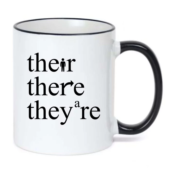 There Their They're Funny Grammar Black Color Changing Mug