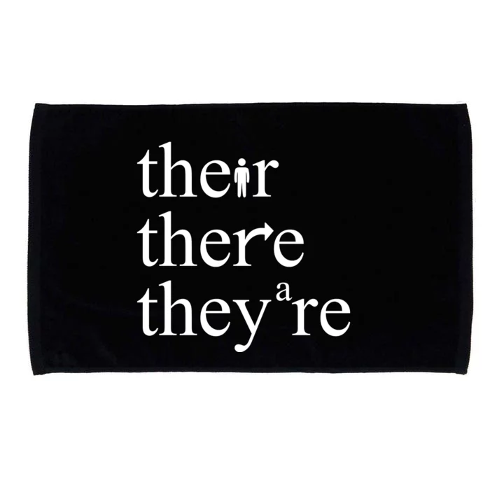 There Their They're Funny Grammar Microfiber Hand Towel