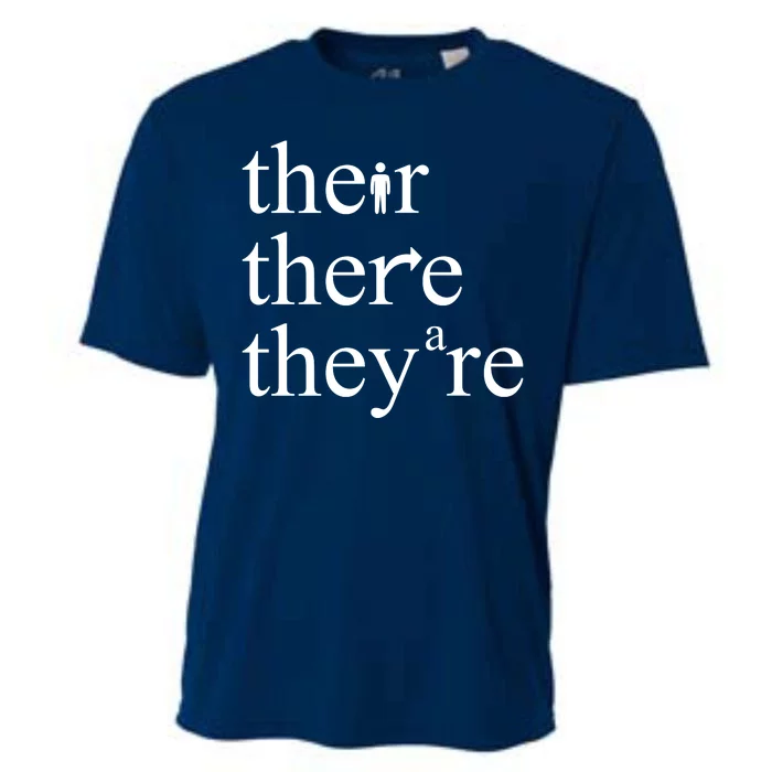 There Their They're Funny Grammar Cooling Performance Crew T-Shirt