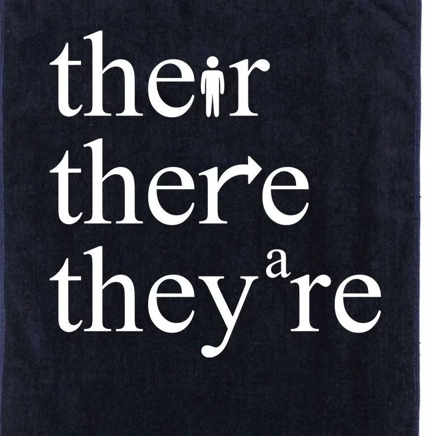 There Their They're Funny Grammar Platinum Collection Golf Towel