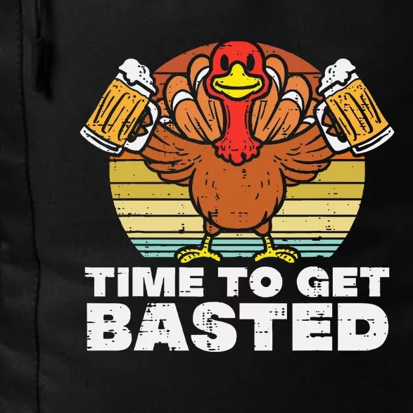 Turkey Time To Get Basted Retro Happy Thanksgiving Daily Commute Backpack