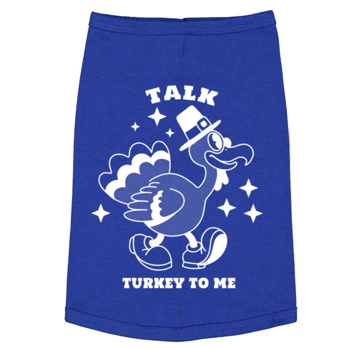 Talk Turkey To Me Funny Ugly Sweater Christmas Thanksgiving Gift Doggie Tank