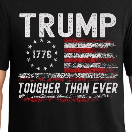 Trump Tougher Than Ever President Donald Trump Us Flag Pajama Set