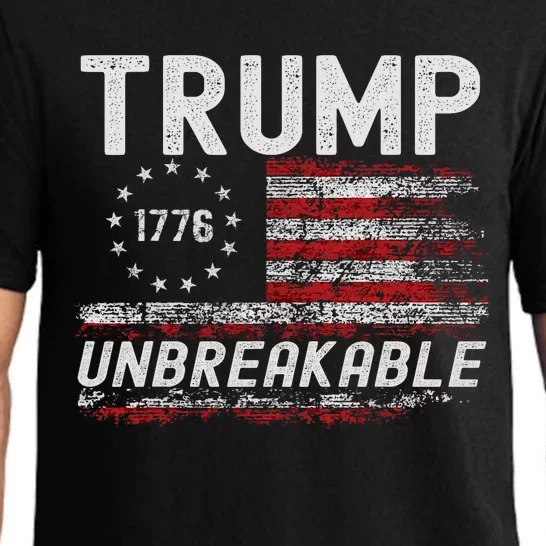 Trump Tougher Than Ever President Donald Trump Us Flag Pajama Set