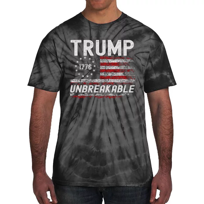 Trump Tougher Than Ever President Donald Trump Us Flag Tie-Dye T-Shirt