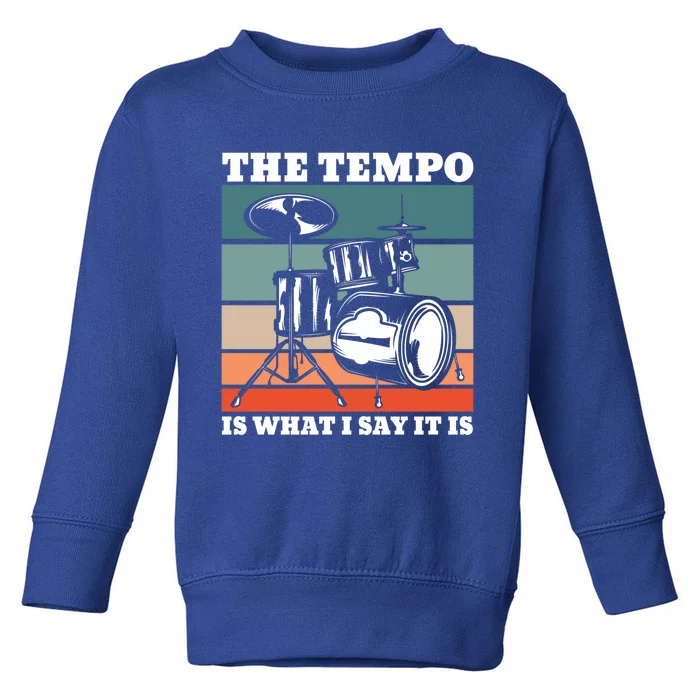 Tempo The Tempo Is What I Say It Is Drummer Tempo Drummers Gift Toddler Sweatshirt