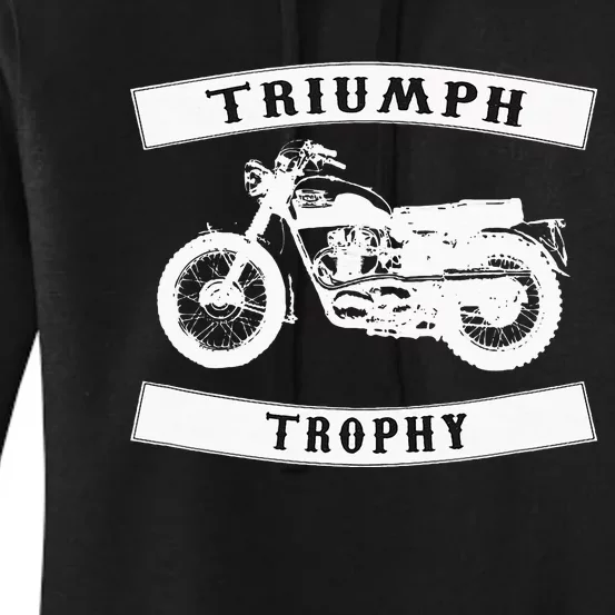 Triumph Tr6 Trophy Classic Motor Cycle Women's Pullover Hoodie