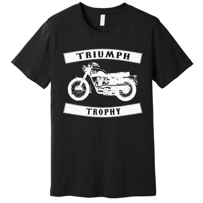 Triumph Tr6 Trophy Classic Motor Cycle Premium T-Shirt