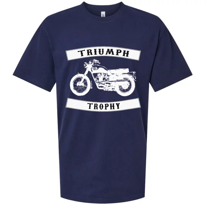 Triumph Tr6 Trophy Classic Motor Cycle Sueded Cloud Jersey T-Shirt