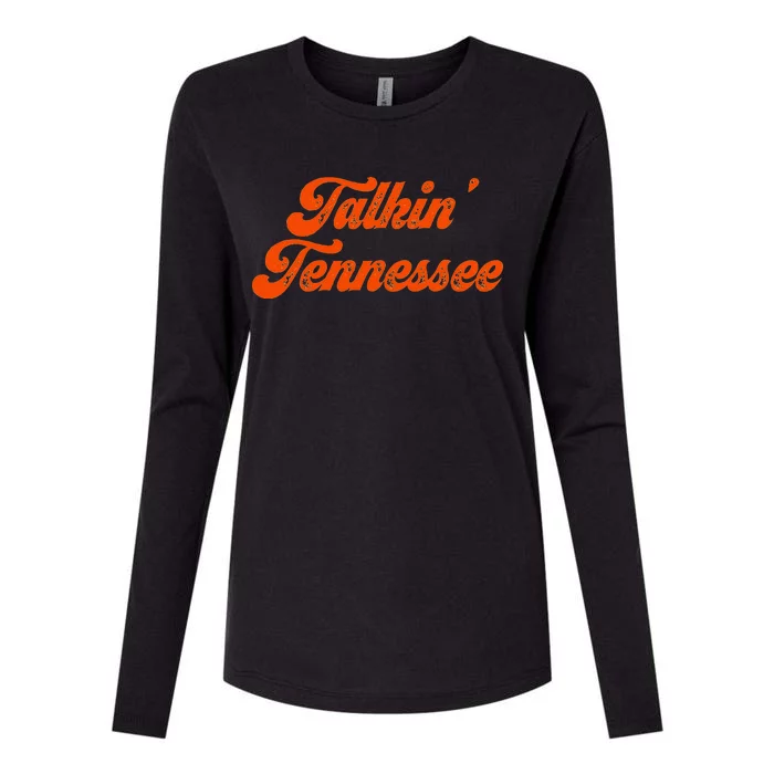 Talkin Tennessee Talking Tennessee Tn Orange Outfits Womens Cotton Relaxed Long Sleeve T-Shirt