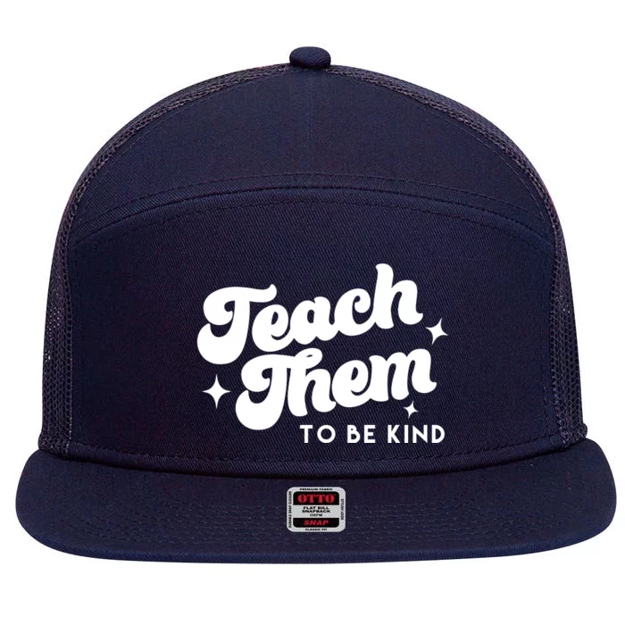 Team Them To Be Kind 7 Panel Mesh Trucker Snapback Hat