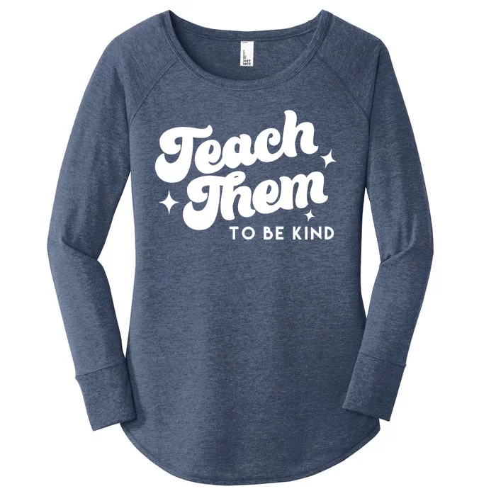 Team Them To Be Kind Women's Perfect Tri Tunic Long Sleeve Shirt