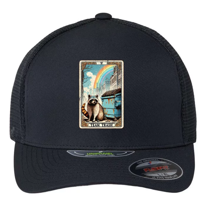 Team Trash Tarot Card Mystic Raccoon Flexfit Unipanel Trucker Cap