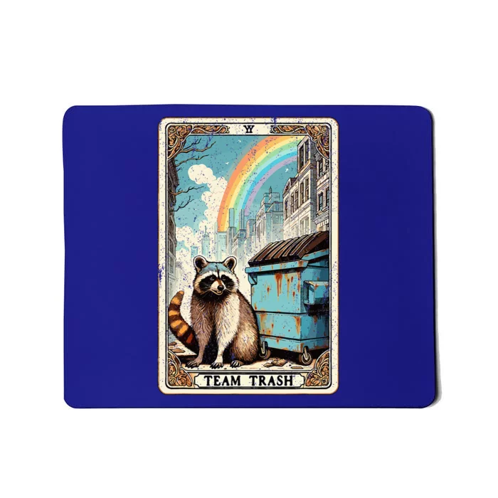 Team Trash Tarot Card Mystic Raccoon Mousepad