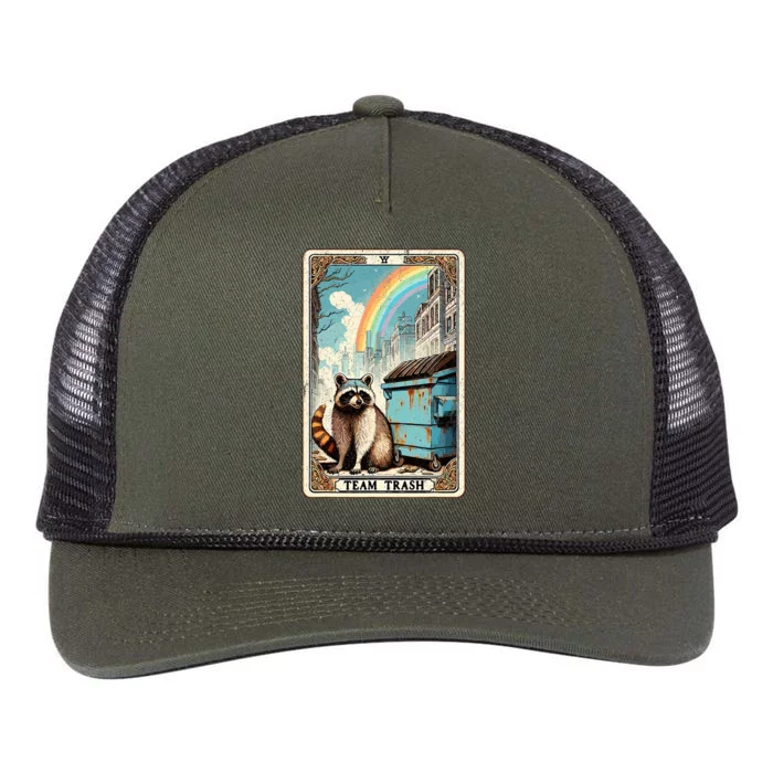 Team Trash Tarot Card Mystic Raccoon Retro Rope Trucker Hat Cap