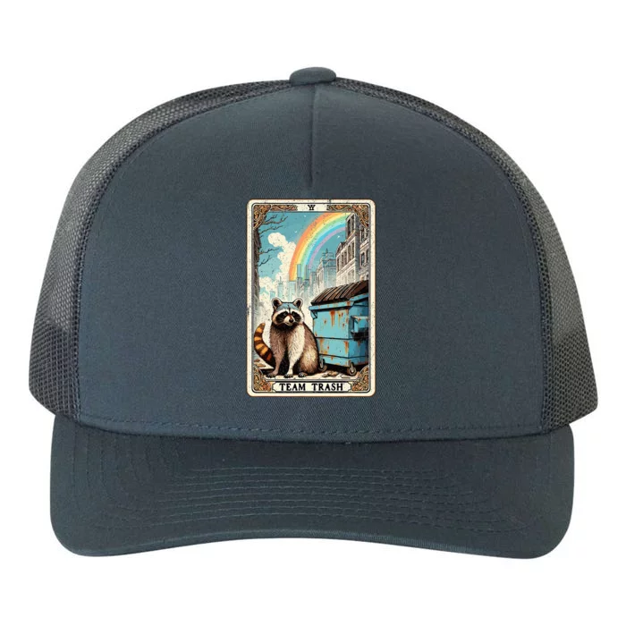 Team Trash Tarot Card Mystic Raccoon Yupoong Adult 5-Panel Trucker Hat