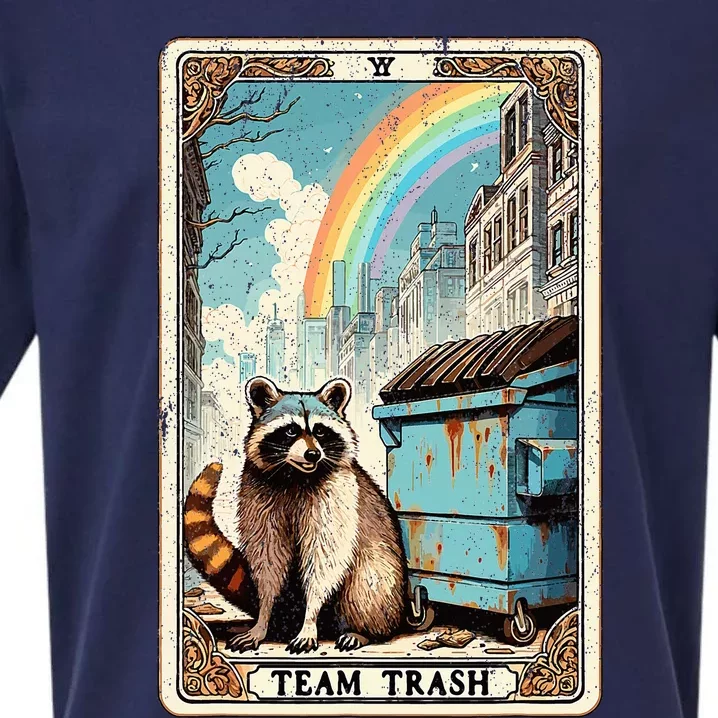 Team Trash Tarot Card Mystic Raccoon Sueded Cloud Jersey T-Shirt