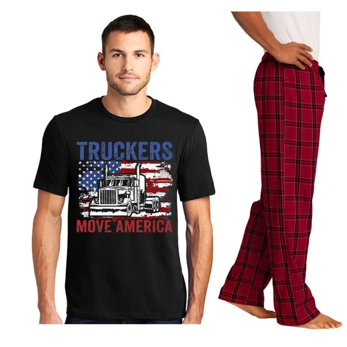 Trucker Truck Truck Driver Truckers Move America Pajama Set