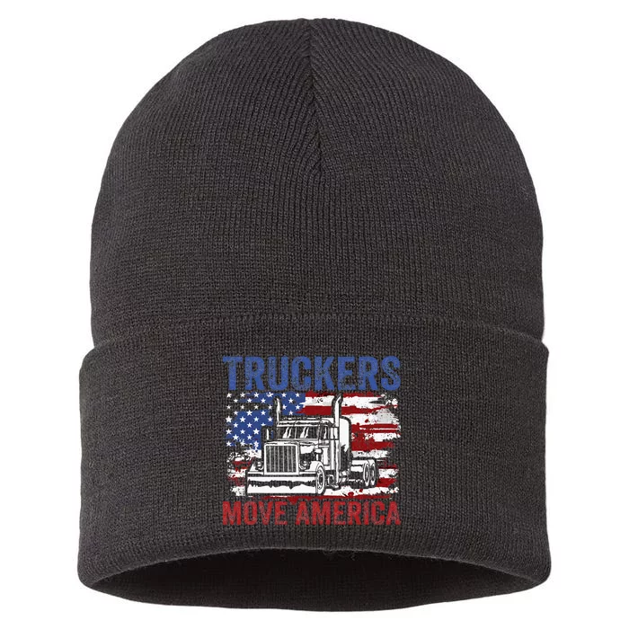 Trucker Truck Truck Driver Truckers Move America Sustainable Knit Beanie