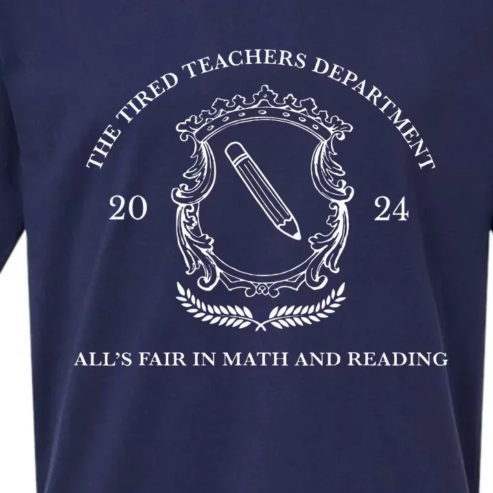 The Tired Teachers Department In My Teacher Era Teacher Life Sueded Cloud Jersey T-Shirt