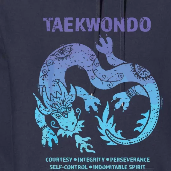 Taekwondo TKD Tae Kwon Do Dragon Art Martial Arts Graphic Premium Hoodie