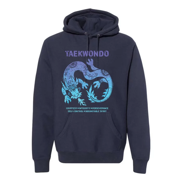 Taekwondo TKD Tae Kwon Do Dragon Art Martial Arts Graphic Premium Hoodie