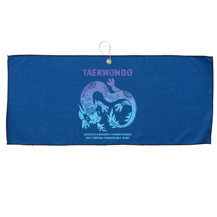 Taekwondo TKD Tae Kwon Do Dragon Art Martial Arts Graphic Large Microfiber Waffle Golf Towel